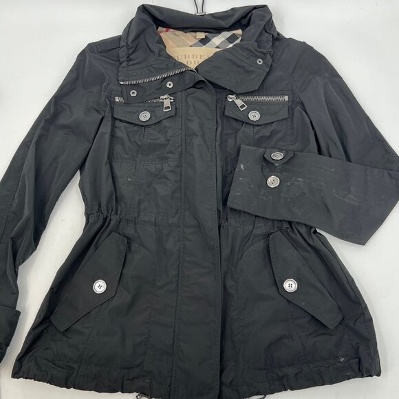 Burberry Brit Black Zip Cinch Waist Jacket | XS - Picture 5 of 11